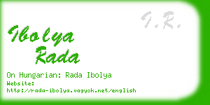 ibolya rada business card